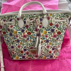 Dooney & Bourke Floral Botanical Boston Bag Rainbow Zipper